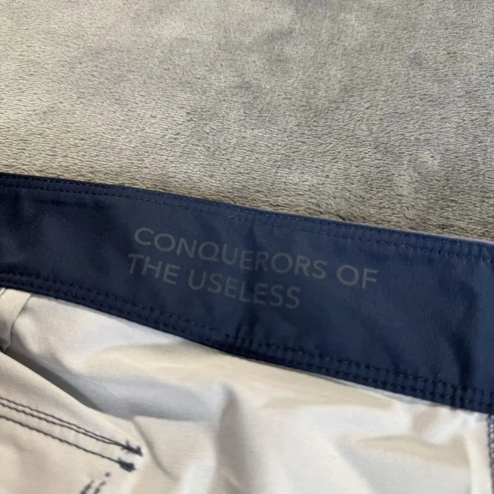 Patagonia 44 Hydropeak Board Shorts Striped Swim Trunks Point Current Blue NWOT